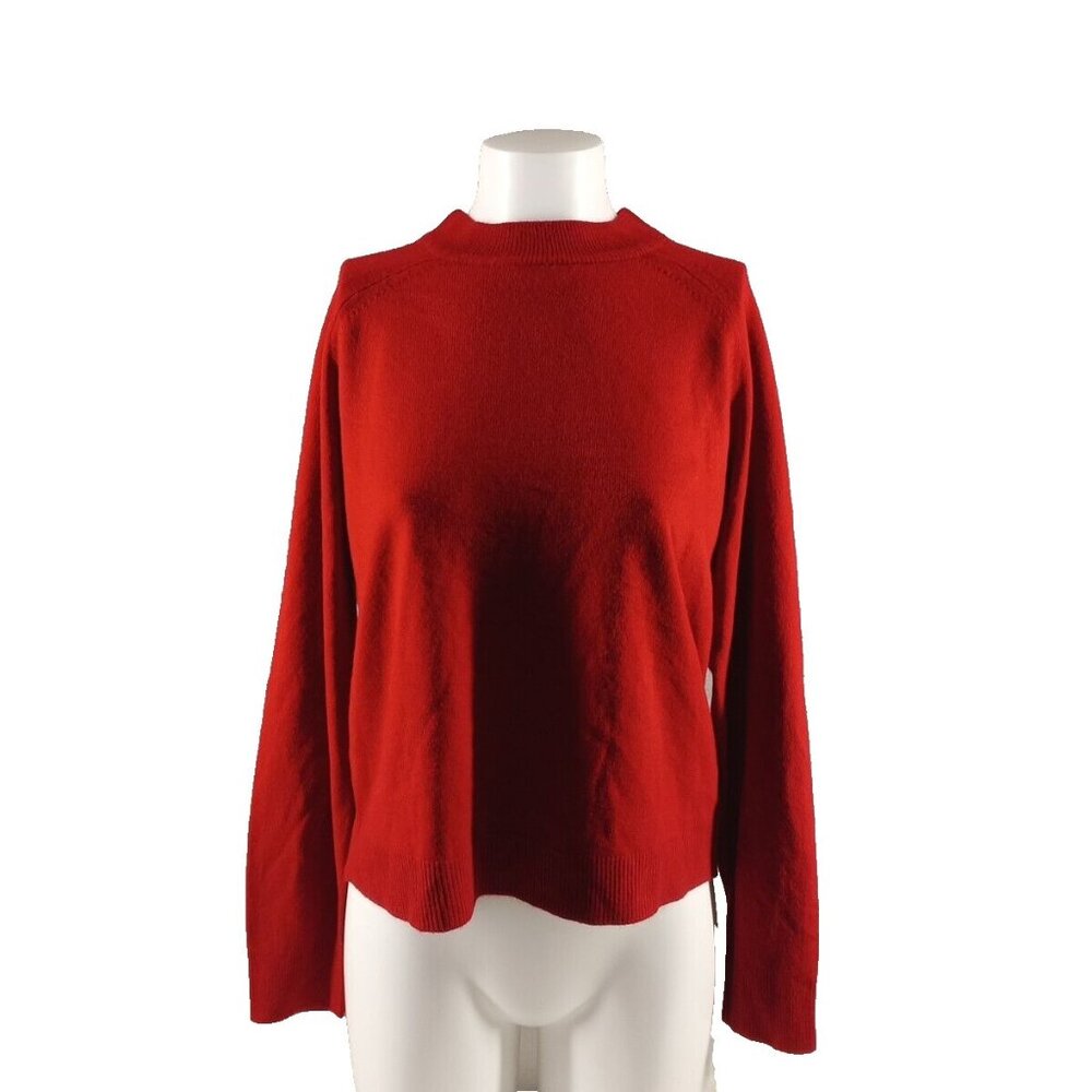 NWT KAREN SCOTT Basic Holiday Sweater MEDIUM(8-10) Red Mock Neck Pullover